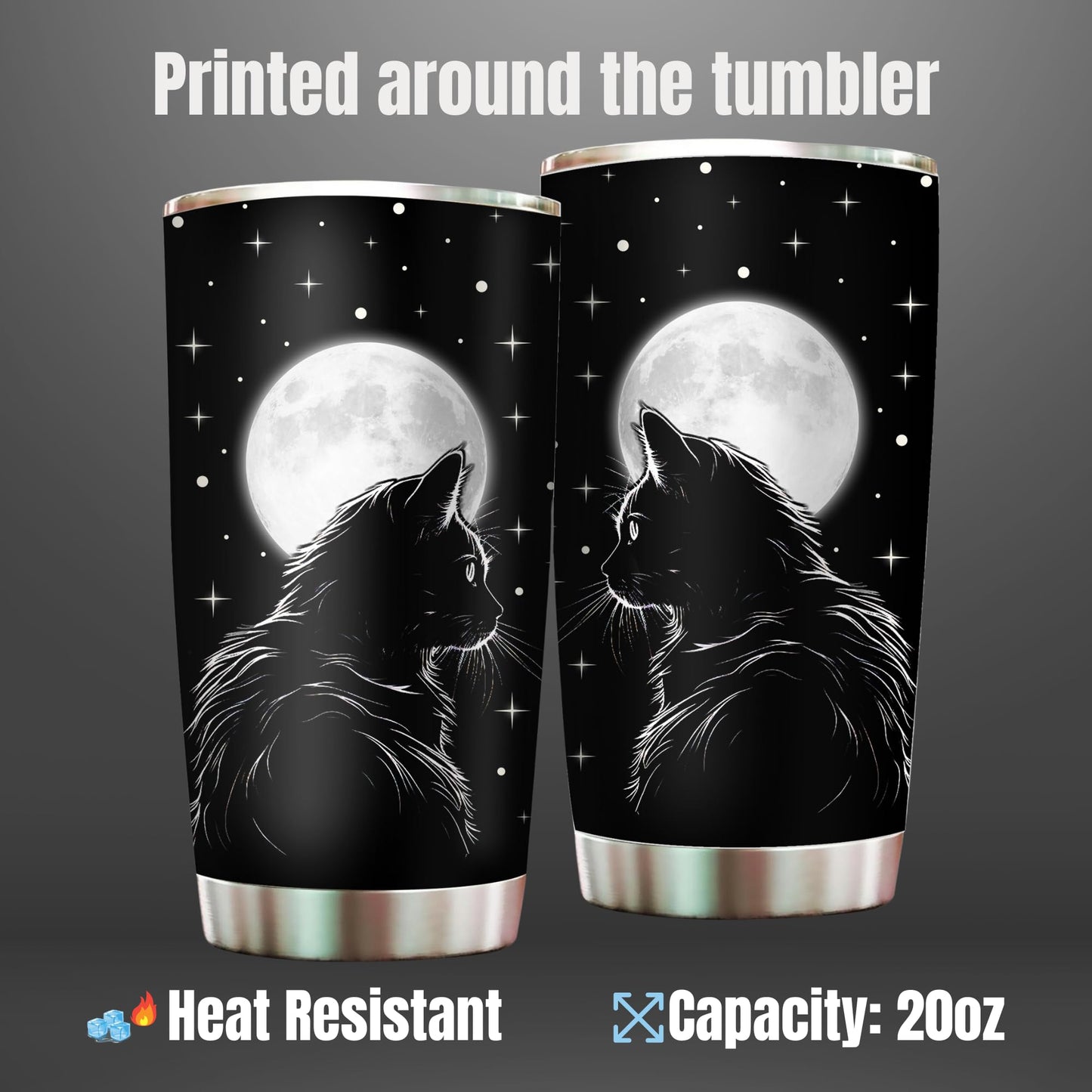 STARTER FLUID Black Cat Tumbler Cat Gifts For Women - Cats Christmas Witchy Gifts For Women - Cat Mug Goth, Halloween, Witchy Gift - Gothic Gift For Women Men Halloween, Witch, Goth Tumbler 20oz