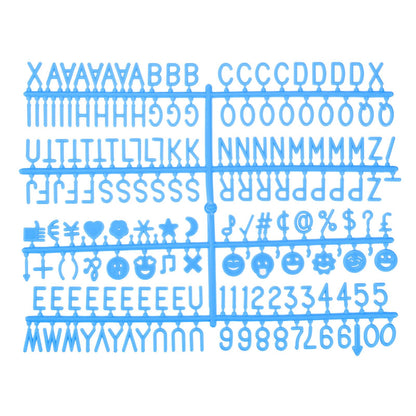 MECCANIXITY 3/4 Inch Letters Set for Felt Letter Board Numbers Symbols Blue Alphabet Message Board Changeable for Cafe, Wedding, Birthday