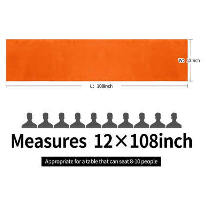 5-Pack Satin Table Runner Orange 12 x 108 inches Long, Table Runners for Wedding, Birthday Parties, Banquets Decorations（5 Pack, 12x108 Inch, Orange）