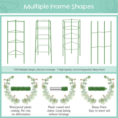Legigo 2-Pack Tomato Cage for Garden Plant Support- Up to 63inch Garden Stakes Tomato Cage, Tomato Trellis for Potted Plants, Tomato Cages Plant Stakes for Climbing Vegetables Plants Flowers