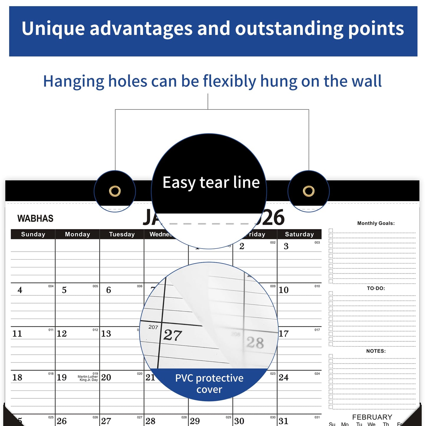 Desk Calendar 2026,January 2026 to June 2027,2026 Desk Calendar with to-do list,Calendar 2026-2027-18 Months,2026 Calendar 17" x 12" for Home or Office.
