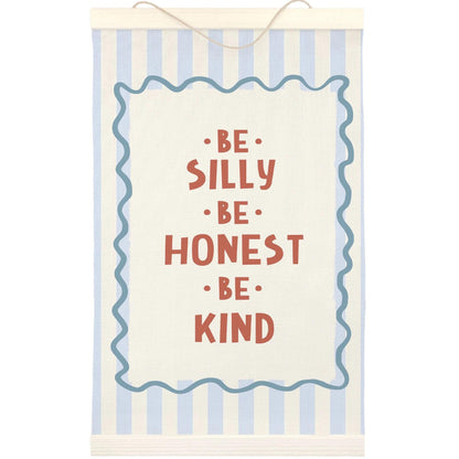 LKETW Inspirational Kids Room Poster Hanger Frame 12x16 Inch, Be Silly Honest Kind Positive Wall Art Posters for Classroom, Motivational Hanging Banner Decor for Kids Nursery Room Bedroom Playroom