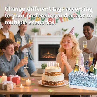Plastic Colorful Ice Bucket for Parties,15Liter/4 Gallon Big LED Light Beverage Tub,Ice Bucket for Champagne/Beer/Drink/Wine/Cocktails/Bar,7-color