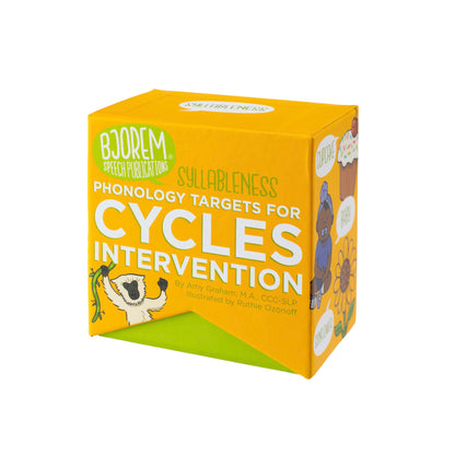 Bjorem Speech® Cycles Intervention Bundle #2 – Evidence-Based Phonology Therapy Cards for Highly Unintelligible Speech | Target Syllableness, Fronting, and Singleton Stridents