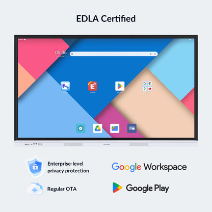 NEWORK Smart Board, 55" Interactive Whiteboard with Google EDLA, Built-in Digital Whiteboard, Wireless Casting, Split-Screen & Unlimited Canvas for Business and Education (Wall Mount Included)