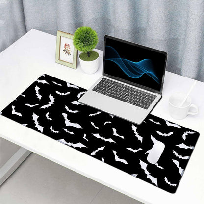 Gaming Mouse Pad, Large Swarm of Bats Mouse Pads for Desk, Non-Slip Rubber Base Mousepad, Keyboard Mouse Mat Desk Pad with Stitched Edges, 35.4x15.7 inch