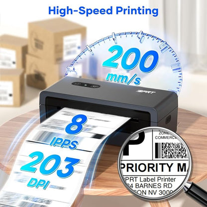 iDPRT Bluetooth Thermal Shipping Label Printer 4x6 Label Maker for Small Business Packages, Compatible with Android,iPhone and Windows, and Works with Ebay, Amazon, Shopify, USPS