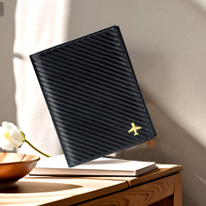 iSamzan Pilot Wallet Passport Holder - Microfiber Fabric Leather Pilot Passport Wallet Accessories