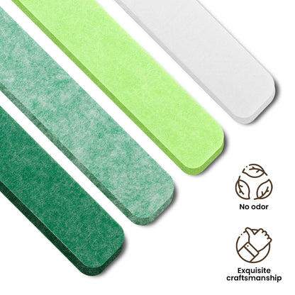 8-PCS 13"×2" Felt Bulletin Board Strips with Thumbtacks, Self-Adhesive Felt Strips, Suitable for Office, Classroom, and Home Decoration, Can Be Used to Stick Notes, Photos, and Memos(Multi-Green)