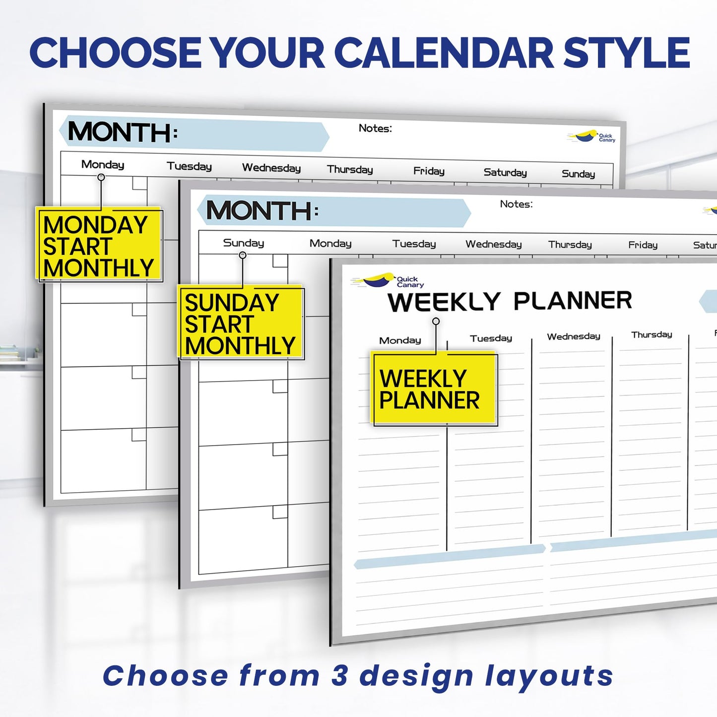 Magnetic Weekly Planner for Fridge - 17x12” Stain-Resistant Dry Erase Whiteboard Fridge Calendar with Large Writing Space for Schedules, Chores & Meals - Includes 4 Markers & Eraser