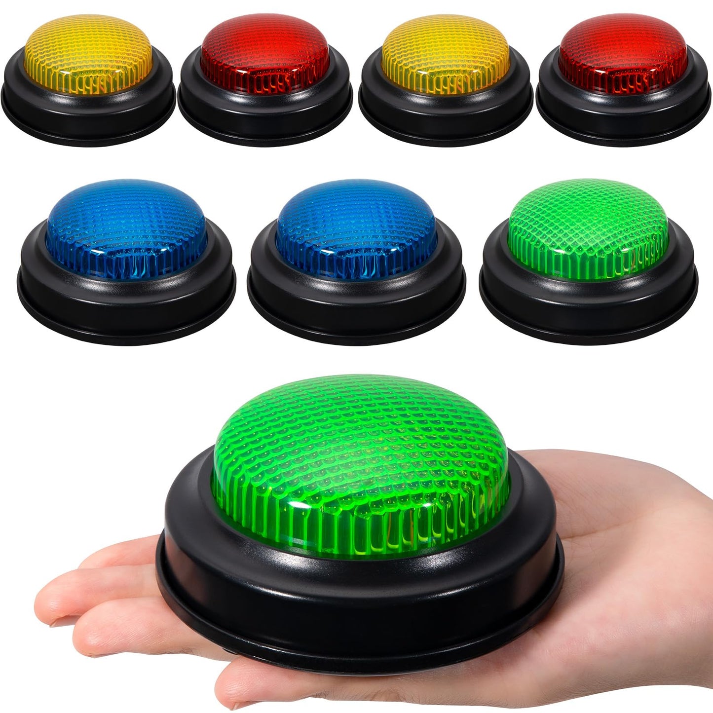 YTZRLO 8-Pack Game Buzzers for Trivia Games – Classroom Quiz Buzzers with Lights & Sounds for Learning, Parties & Family Fun