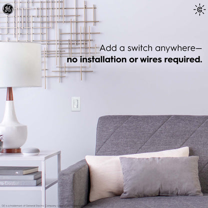 GE CYNC Smart Dimmer Light Switch, Neutral Wire Required, Bluetooth and 2.4 GHz WiFi 4-Wire Switch, Works with Amazon Alexa and Google Home, White Light Dimmer (1 Pack)