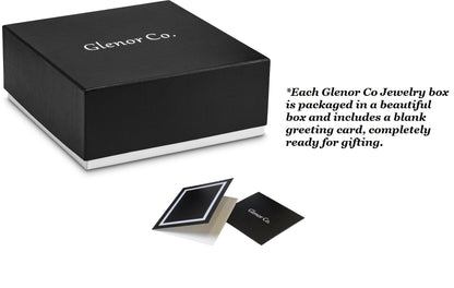 Glenor Co Ring Box Organizer - 54 Slot Classic Jewelry Display Case Holder - Storage Tray with Modern Buckle Closure, Large Mirror - for Rings and Cufflinks - Small for Travel - PU leather - Black