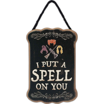 Disney Hocus Pocus I Put a Spell On You Hanging Wood Wall Decor - Spooky Sanderson Sisters Sign for Halloween Decorating