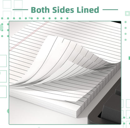 Legal Pads 5×8 Inch Notepad, 12 Pack Note Pads College Ruled Perforated Memo Pad for Work Study Daily Note Taking List, Lined Writing Pads Memo Refills Notepads for Office Home School, 30 Sheet/ Pad