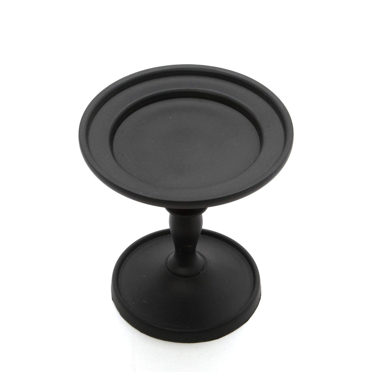 Hosley Black Pillar Holder 4.75 Inch High. Ideal Gift for Wedding Party Special Occasion or as a Candle Holder