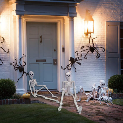 CAMIRUS 2 Pack 36" Posable Skeleton, 3ft Halloween Decoration with Movable Joints