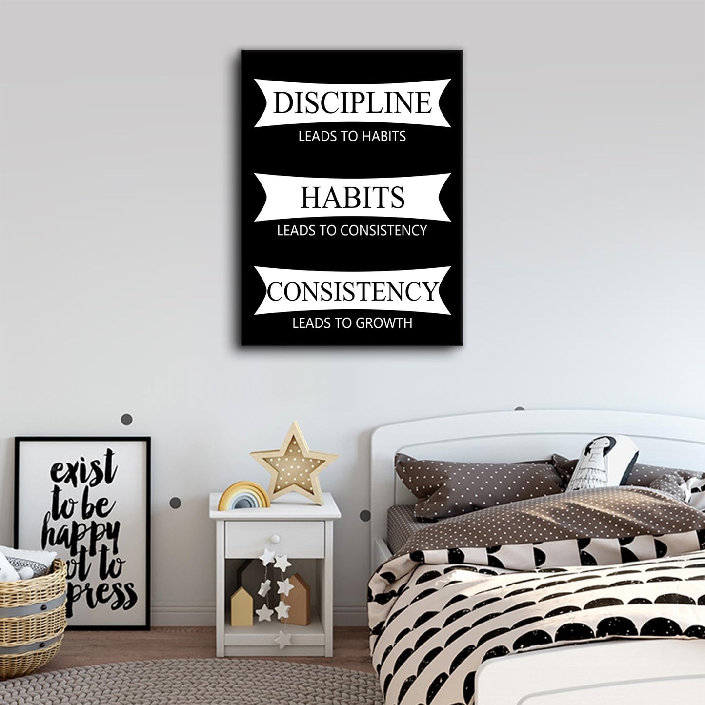 DINGFUN Motivational Wall Art Office Decor Inspirational Entrepreneur Quotes Canvas Positive Poster Painting Artwork for Modern Home Bedroom Study Room Living Room Picture Ready to Hang [18''Wx24''H]