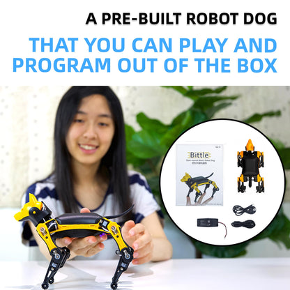Petoi Programmable Robot Dog Bittle X V2 Lite Servo (Pre-Assembled) | Coding Smart Robot Dog Kit, Voice Controlled, Quadruped Interactive Robot for Kids, Open Source, STEM & Robotics Education