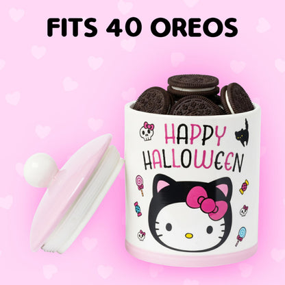 Silver Buffalo Sanrio Hello Kitty Halloween Ceramic Cookie Jar, 64 Ounces