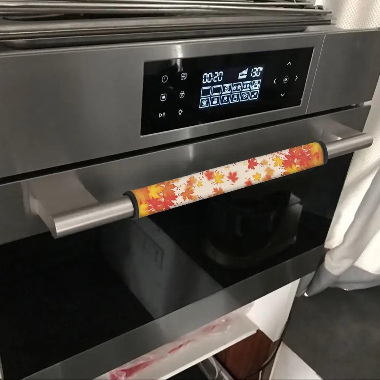 Mintulipy Refrigerator Door Handle Covers Set of 4 Thanksgiving Printing Protector Fridge Dishwasher Oven Keep Off Fingerprints Food Stains Kitchen Decor Accessories