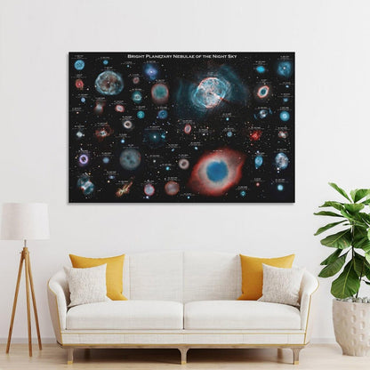 YLJAPOS Planetary Nebulae Galaxy Solar System Poster Astronomy Outer Space Canvas Wall Art Aesthetic Decorative Painting Living Roomstylestyle 12x18inch(30x45cm)
