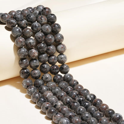 10mm Natural Flame Yooperlite Gemstone Beads Polished Round Smooth Stone Beads for Bracelets Jewelry Making 15inch Loose Beads