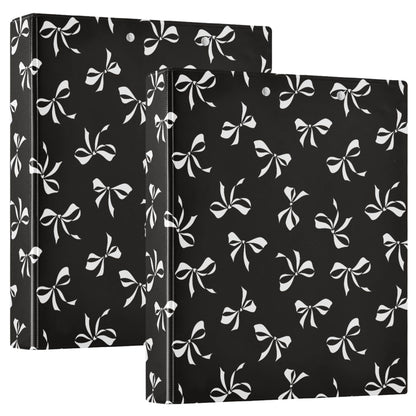 Pink Strawberry Round Ring Binders 1.5 Inch Doodle Pattern Black 3 Ring Clipboard Binder for Office School Work Supplies File Folder 200 Sheet Capacity