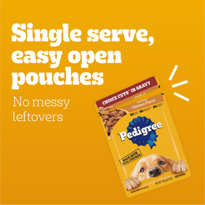Pedigree Choice Cuts in Gravy Adult Soft Wet Dog Food 30-Count Variety Pack, 3.5 oz. Pouches