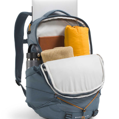 The North Face Borealis Commuter Laptop Backpack - Water Repellent, Laptop Sleeve, Large Main Compartment, Granite Grey/Dust Orange, One Size