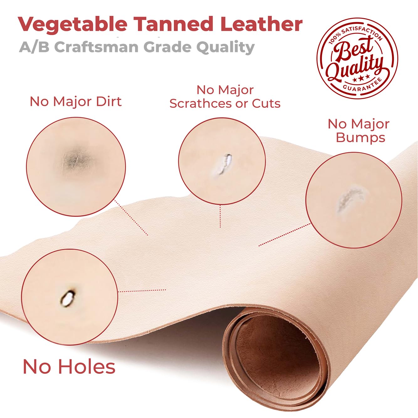 ELW Leather Strap, 13-15 Oz, 1.5 inch Wide x 50", Cowhide Veg Tan Leather Belt Blank, Leather Strips, Tooling Leather, Tan Straps for Crafts, Belt Making & Crafting Blank Hide