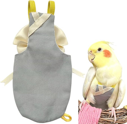 Bird Flight Suits Diapers, Parrot Flight Suits Diapers for Quaker Parakeets Cockatiels Conures Macaw African Grey, Bird Diaper, Parrot Clothes (Grey B,S)