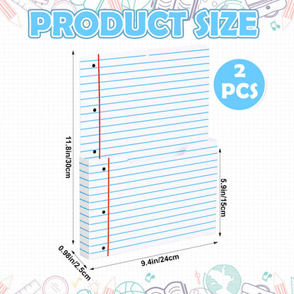 Gilprop 2 Pcs Notebook Line Magnetic File Folder Holder Pocket File Organizer Classroom Decor Teacher Desk Accessories for Whiteboard Mail Paper Book No Drilling School Desk Door Classroom Essential