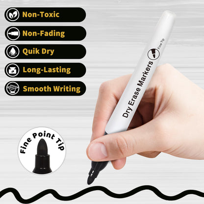 Birebebys 108 Count Dry Erase Markers Bulk, Fine Tip Whiteboard Markers for Kids Teachers, Dry Erase Pens Bulk Pack for Classroom Home, Back to School Supplies