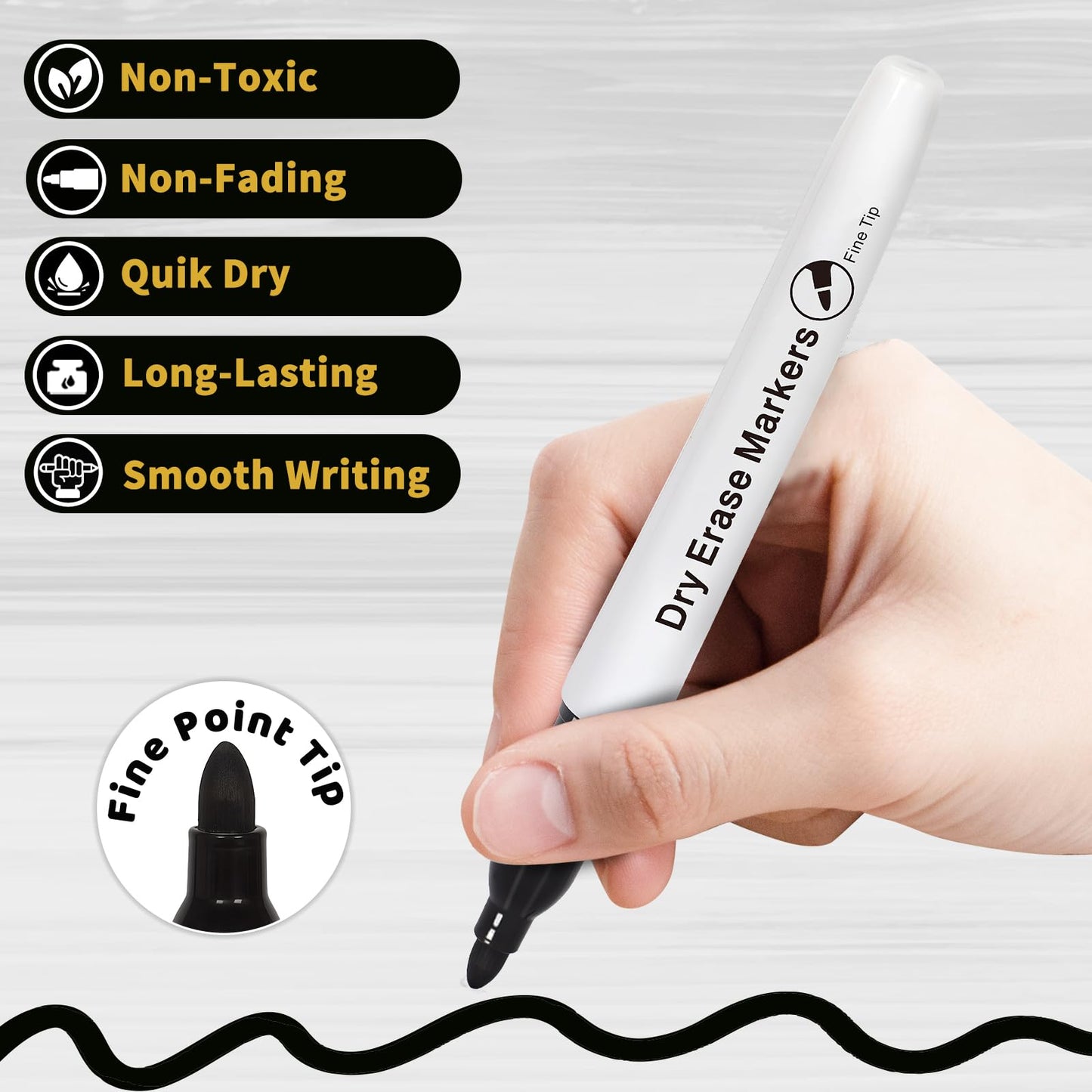 Duchong 72 Packs Dry Erase Markers Bulk, Fine Tip Whiteboard Markers for Kids Teachers, Dry Erase Pens Bulk Pack for Classroom Home, Back to School Supplies