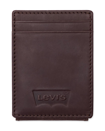 Levi's mens RFID Slim Everyday Card Case Wallet Brown