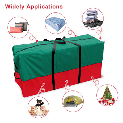Christmas Tree Bag,Fits Up 10 Ft Tall Artificial Trees,600D Oxford Material,Heavy Duty Tree Bag,Dampproof Storage Bag with Durable Reinforced Handles & Dual Zipper&Transparent Pocket