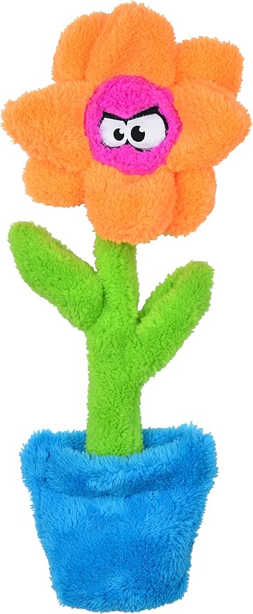 Cycle Dog Duraplush Large Potted Flower (Colors May Vary): Sqeakerless Eco-Friendly and Durable Toy for Dogs | Perfect for Fetch and Tug-of-War Play | Made in USA