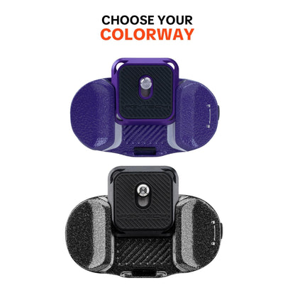 PGYTECH Beetle Camera Clip V2 with Plate, Quick Release Camera Backpack Clip, Arca-Swiss Compatible, SnapLock System for Sony/Nikon/Fuji/DSLR Cameras, Instant Mounting & Hands-Free, Aurora Purple