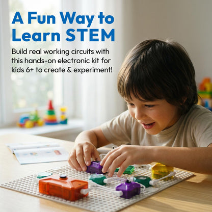 Contixo ST36 Science Circuit Kit – STEM Electronics Building Blocks for Kids, Hands-On DIY Circuits, Beginner-Friendly Science Toy for Ages 6+