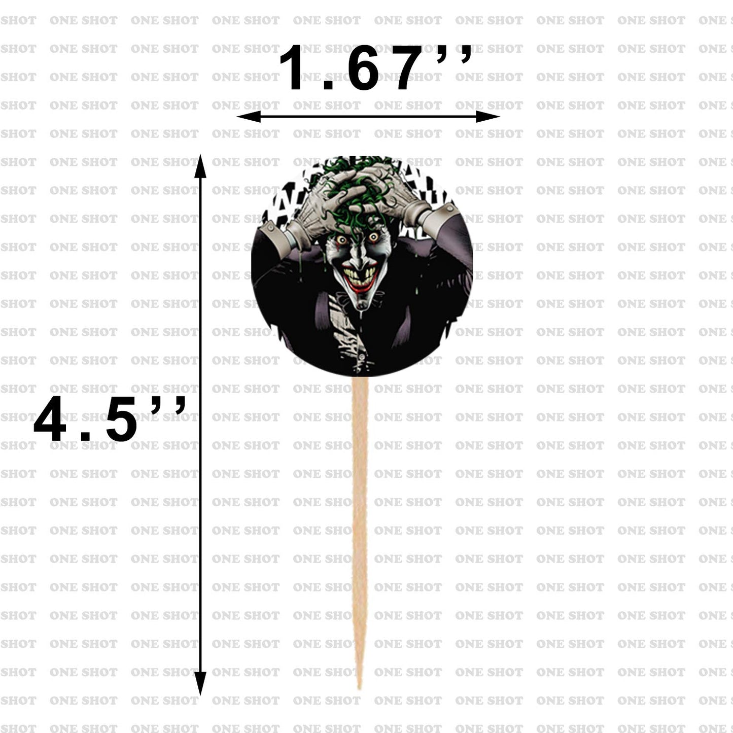 The Joker Cupcake Toppers
