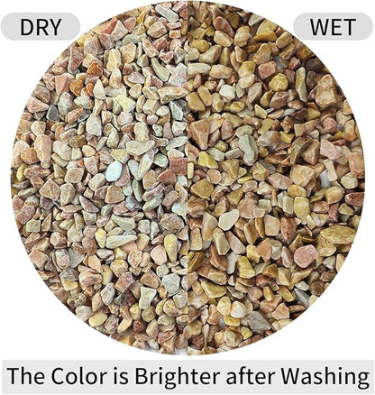FANTIAN 5lbs Natural Pea Gravel Pebbles, 3/8 Inch Decorative Succulent Rocks Pebbles for Indoor Plants. River Rocks for Vase and Outdoor Garden Landscaping Rocks