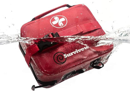 Surviveware 184 Pcs Comprehensive Waterproof Premium Survival First Aid Kit - Medical Emergency Kit for Travel Camping Gear, Home Essentials & Outdoor Emergencies - Survival Kit
