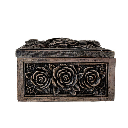 Pacific Giftware Muerte Tarot Box with Grim Reaper and Gothic Rose Design Perfect Home Decor for Tarot Cards Jewelry or Keepsake Storage 5" Long