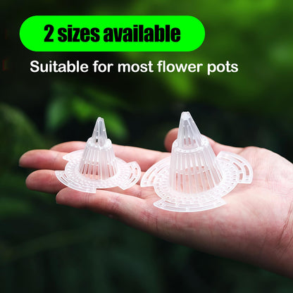 30 Pcs Cone Flower Pot Hole Mesh Pad, Upgraded Planter Bottom Grid Mat Mesh Hole Screens for Keeping Soil from Flowing- Breathable Gasket-Drainage Netting for Bonsai
