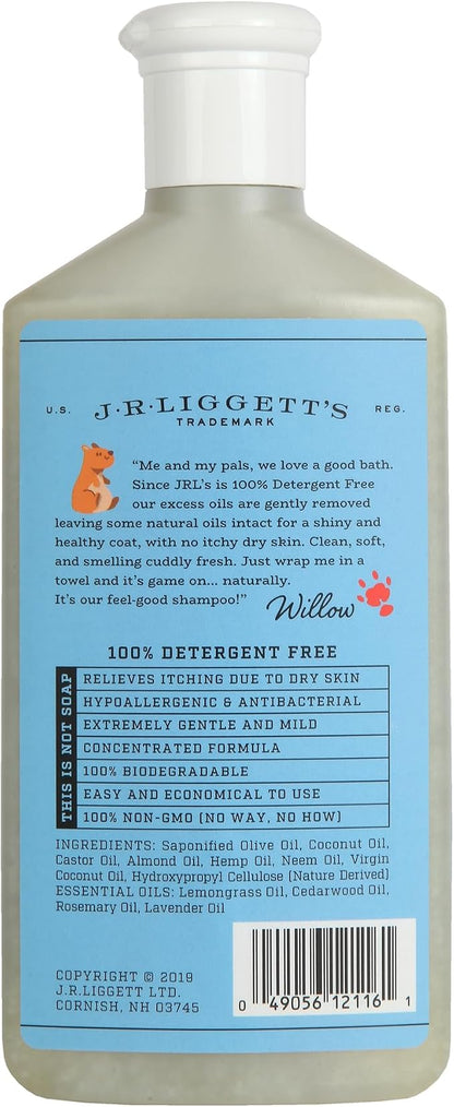 J.R.LIGGETT'S Liquid Small Animal Shampoo for Sensitive Skin, Natural Cleanser for Rabbits, Guinea Pigs, and Small Pets, Hypoallergenic Formula, Detergent-Free, 8.45 fl oz