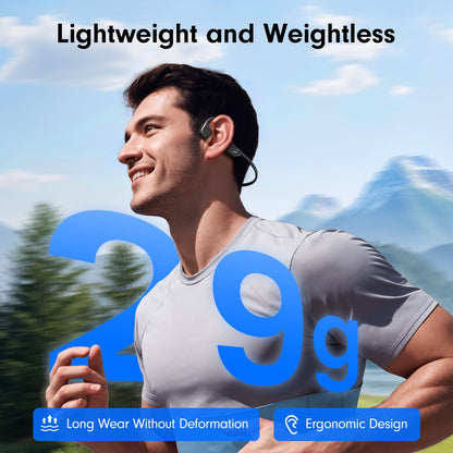 Yomdud Bone Conduction Headphones,Open Ear Headphones,Wireless Headphones with Mic,Bluetooth 5.4,10H Playtime & IPX5 Waterproof,Sports Headphone for Running & Outdoor