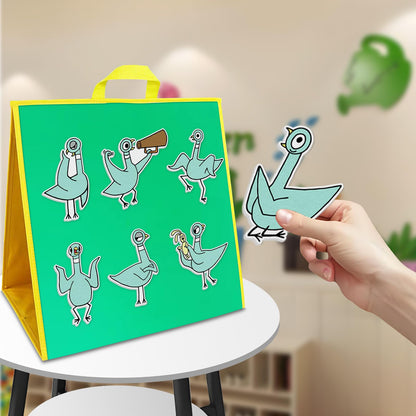 Ai fsem Don't Let The Pigeon Stay Up Late Felt Story Board Pieces Felt Board for Classroom Storytelling Toys Felt Wall Activities Play Set