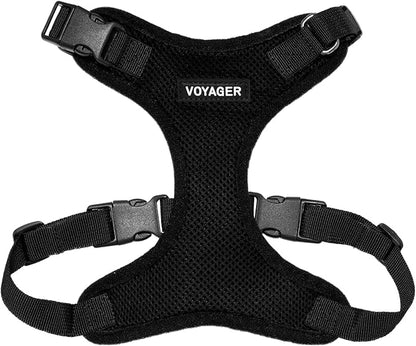 Voyager Step-in Pet Harness - All Weather Mesh, Adjustable Step in Harness for Cats and Dogs by Best Pet Supplies - Black, M