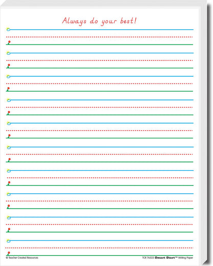 Teacher Created Resources Smart Start 1-2 Writing Paper: 360 Sheets (TCR76533)